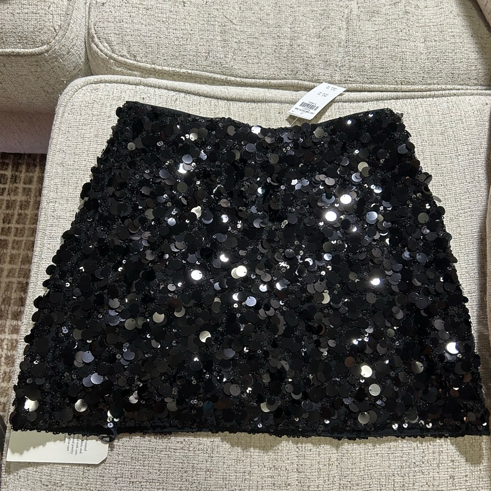 Black Sequin Skirt